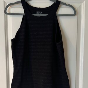 INC International Concepts Women's Black Textured Tank Top